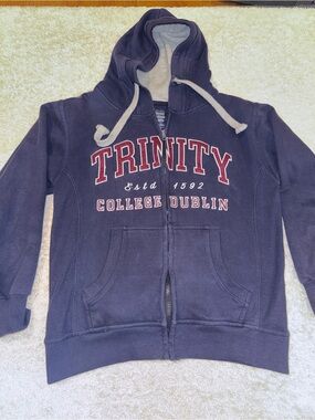 Trinity College Dublin Navy Zip-Up Hoodie -